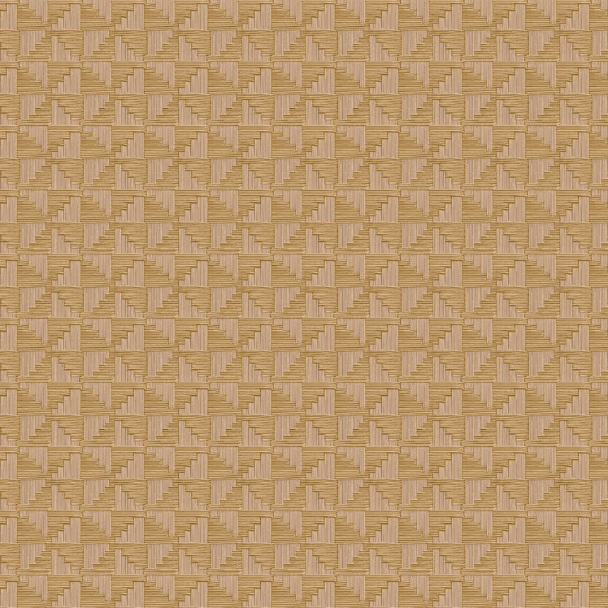 Okrová vliesová geometrická retro tapeta na zeď, 333652, Revive, Eijffinger