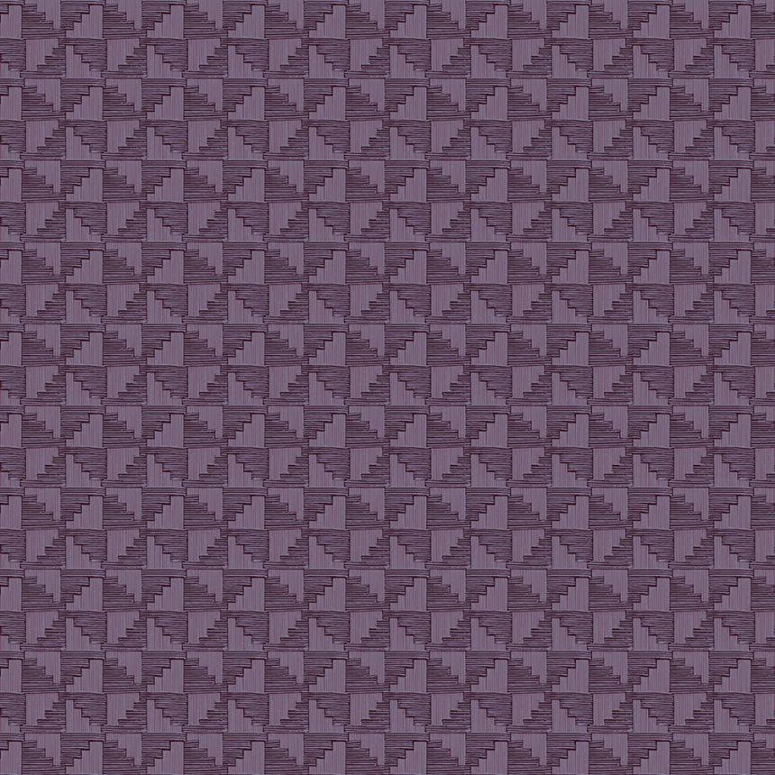 Modro-fialová vliesová geometrická retro tapeta na zeď, 333656, Revive, Eijffinger