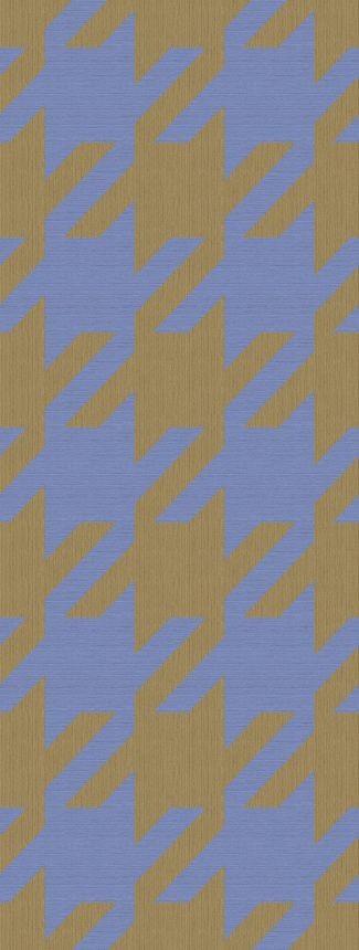 Modro-zelená vliesová obrazová tapeta na zeď, kohoutí stopa, 333675, Revive, Eijffinger