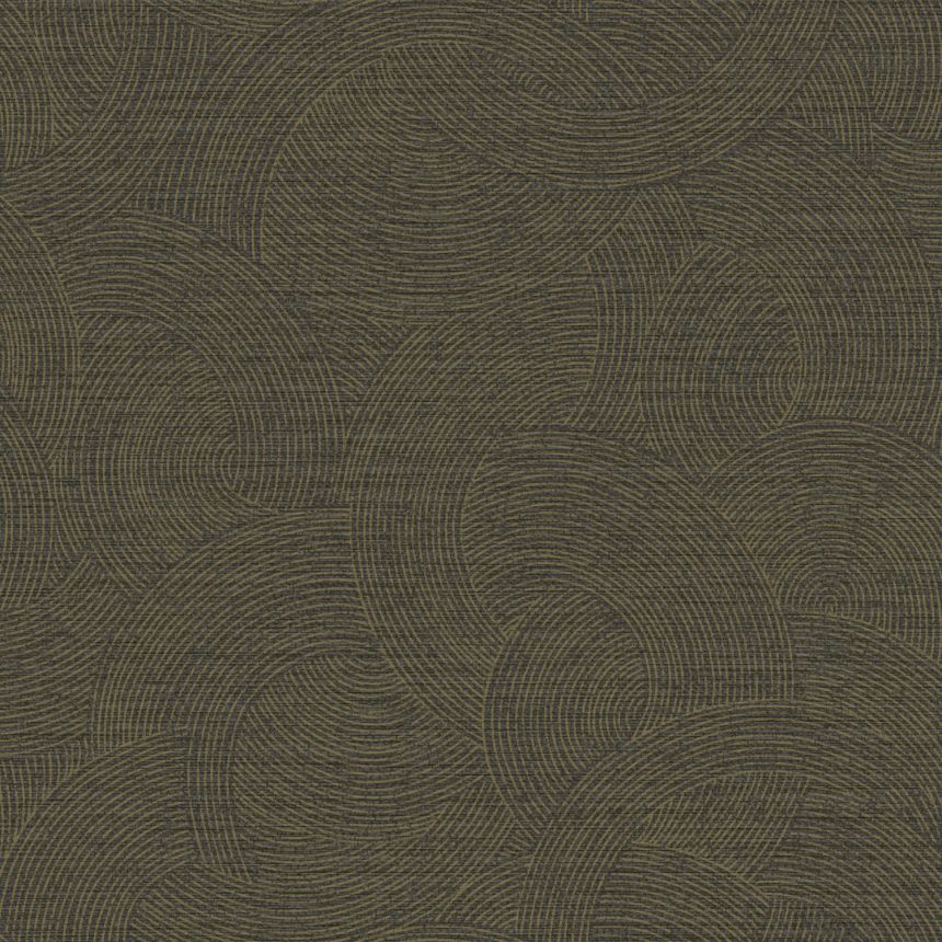 Geometrická vliesová tapeta na zeď, černo-stříbrná, PH3313, Perfect Harmony, Grandeco