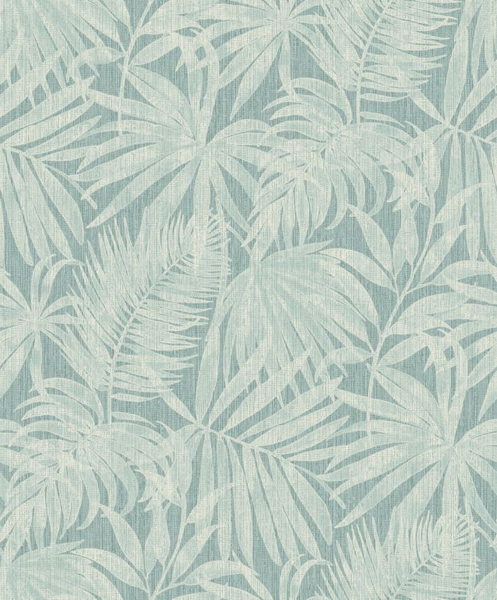 Vliesová tapeta na zeď, modrá, listy, PH3406, Perfect Harmony, Grandeco