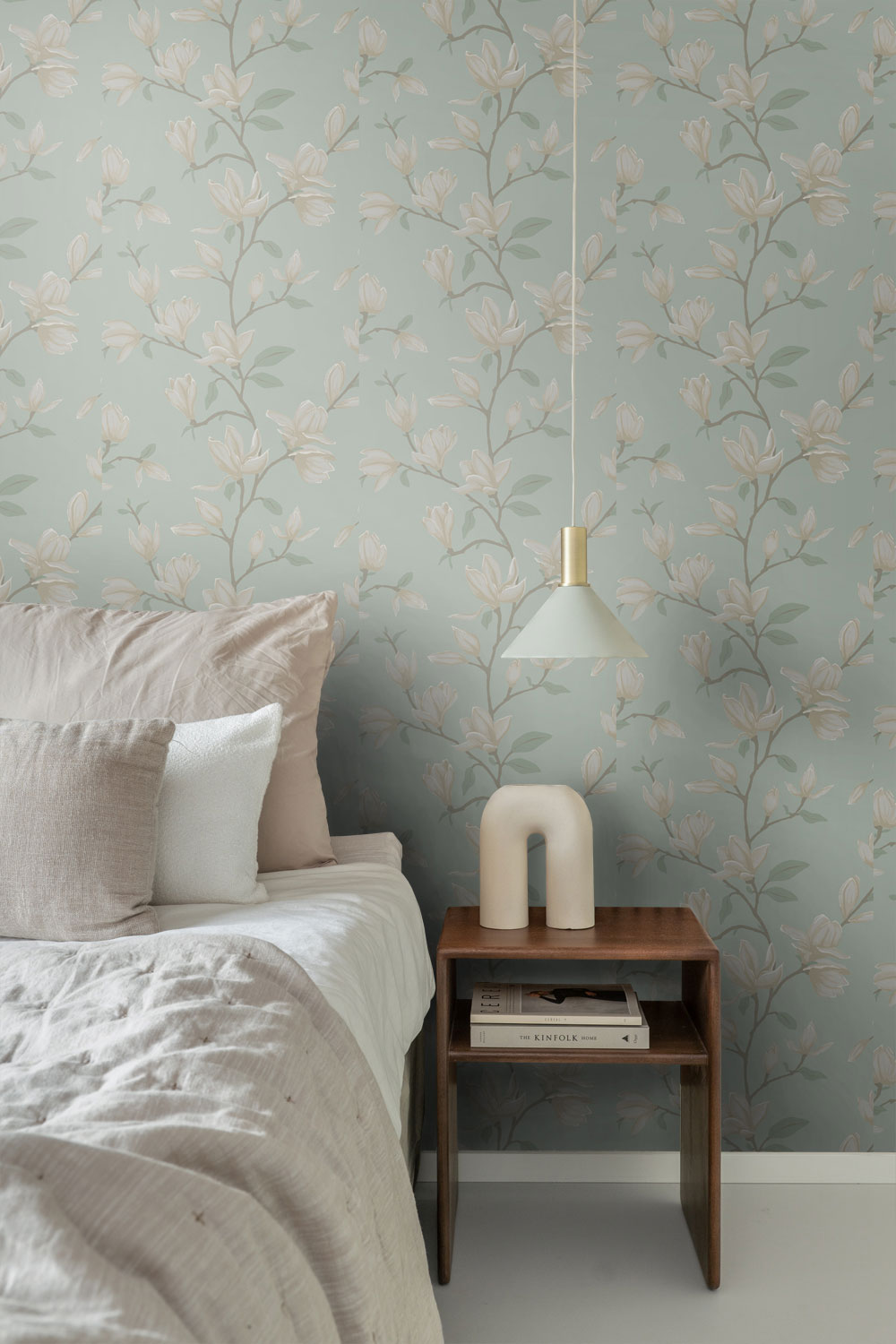 Květinová vliesová tapeta na zeď, tyrkysová, 139405, Bloom, Esta Home