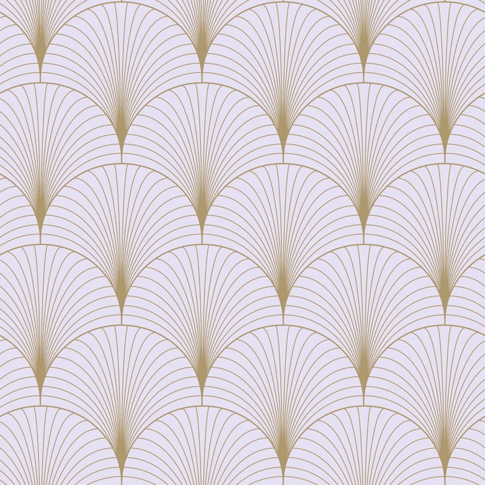 Vliesová tapeta na zeď, Art deco, fialovo-zlatá, 139576, Bloom, Esta Home