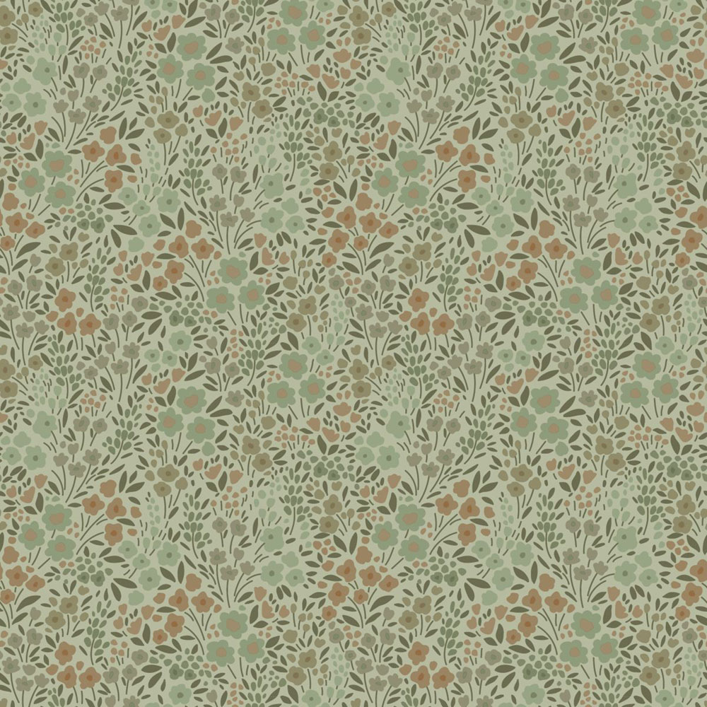 Květinová vliesová tapeta na zeď, zelená, 139699, Bloom, Esta Home