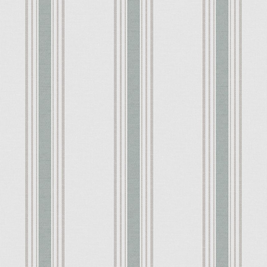 Vliesová tapeta na zeď, zelená, pruhy,  9810-4, Essential Stripes, ICH Wallcoverings