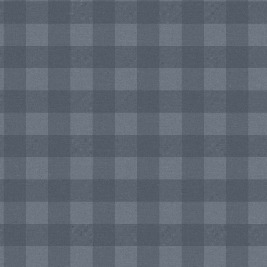 Vliesová tapeta na zeď, modrá, kostka, káro,  9813-1, Essential Stripes, ICH Wallcoverings