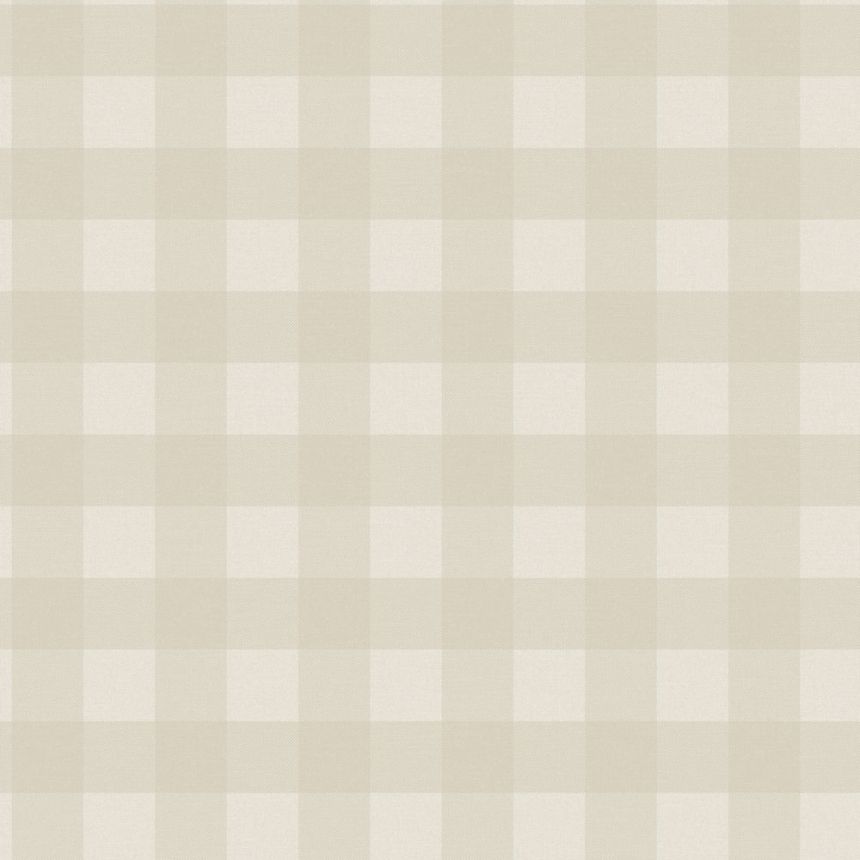 Vliesová tapeta na zeď, béžová, kostka, káro,  9813-2, Essential Stripes, ICH Wallcoverings
