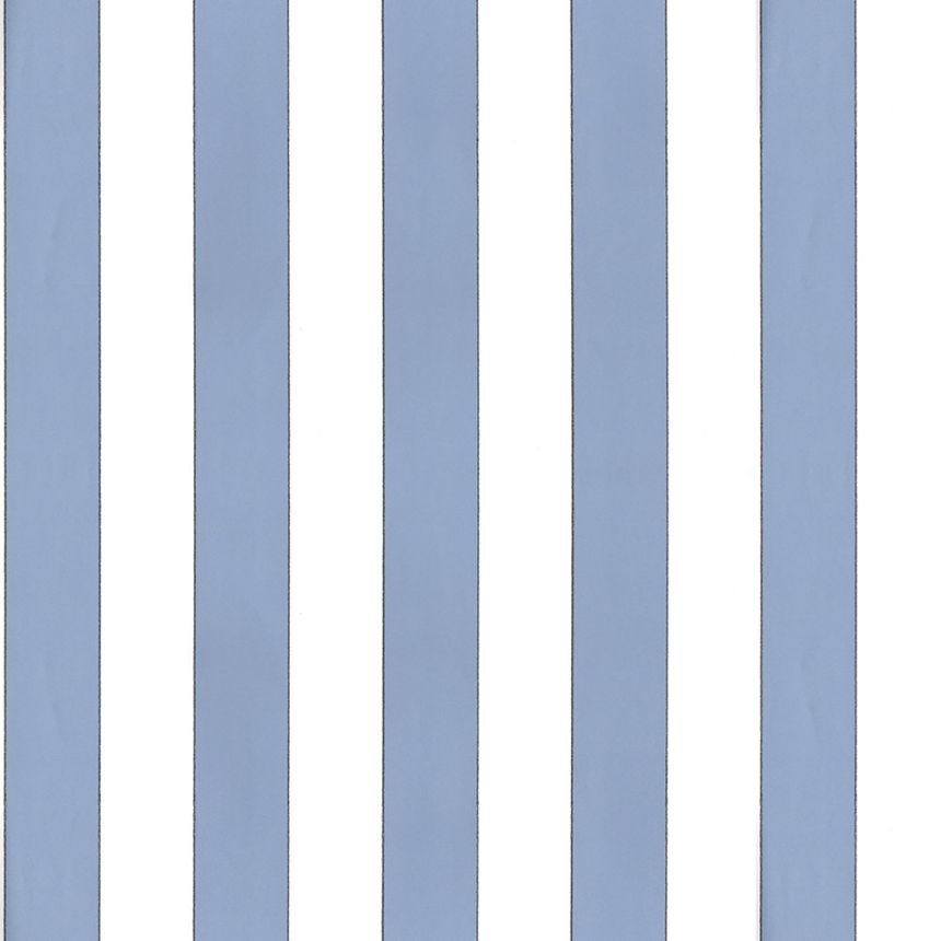 Vliesová tapeta na zeď, modro-bílá, pruhy,  5060-1, Essential Stripes, ICH Wallcoverings