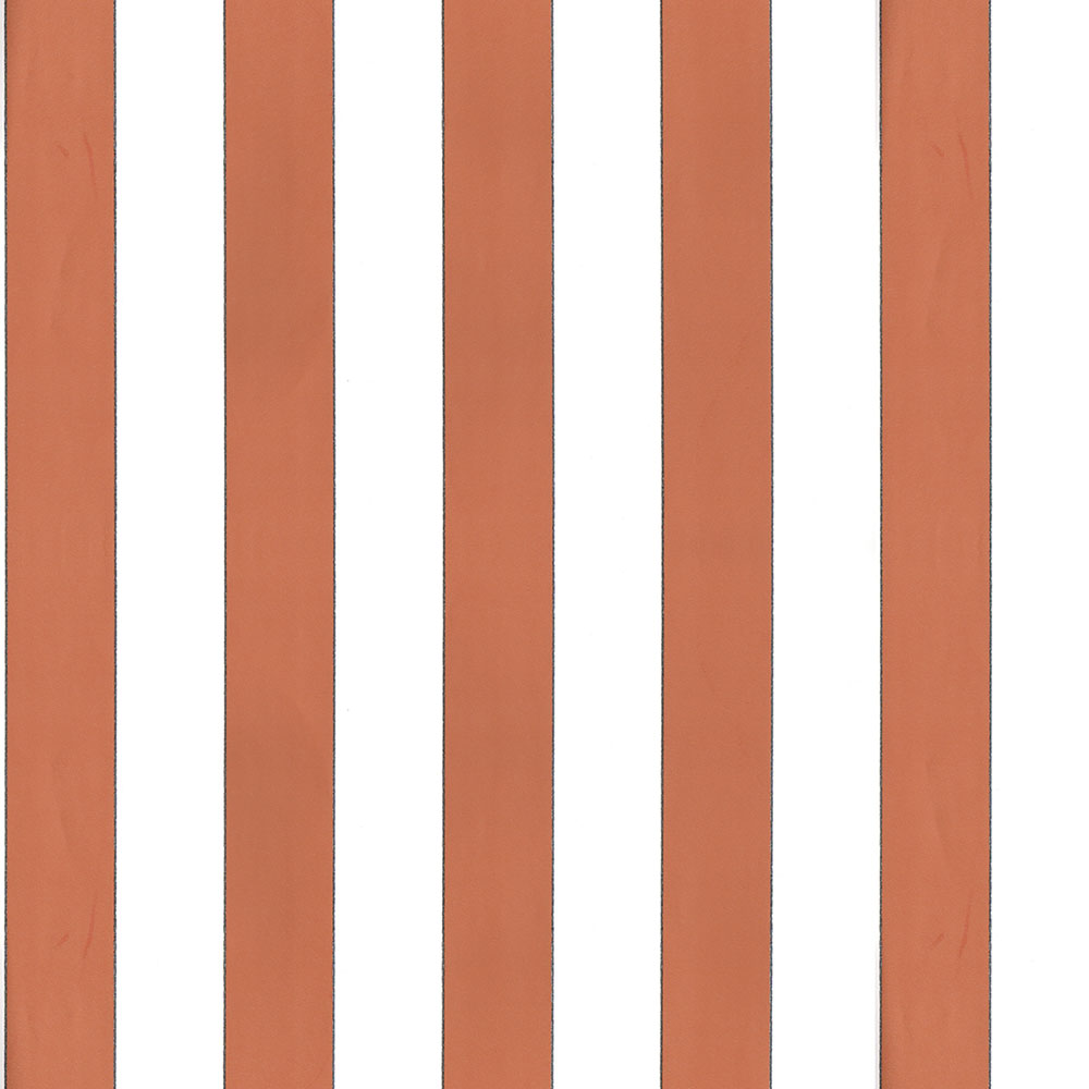 Vliesová tapeta na zeď, oranžovo-bílá, pruhy,  5060-3, Essential Stripes, ICH Wallcoverings