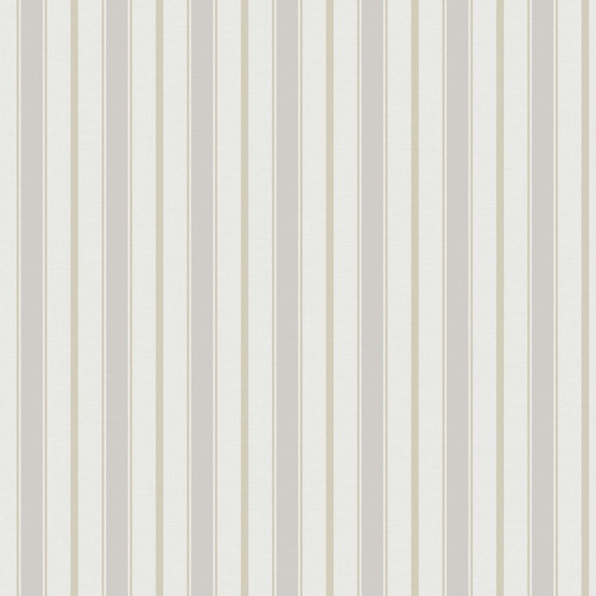 Vliesová tapeta na zeď, šedo-béžová, pruhy,  9816-3, Essential Stripes, ICH Wallcoverings