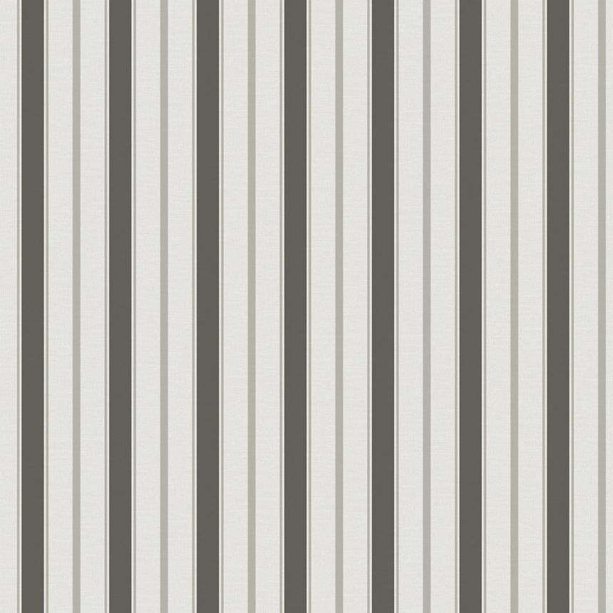 Vliesová tapeta na zeď, šedo-černá, pruhy,  9816-4, Essential Stripes, ICH Wallcoverings