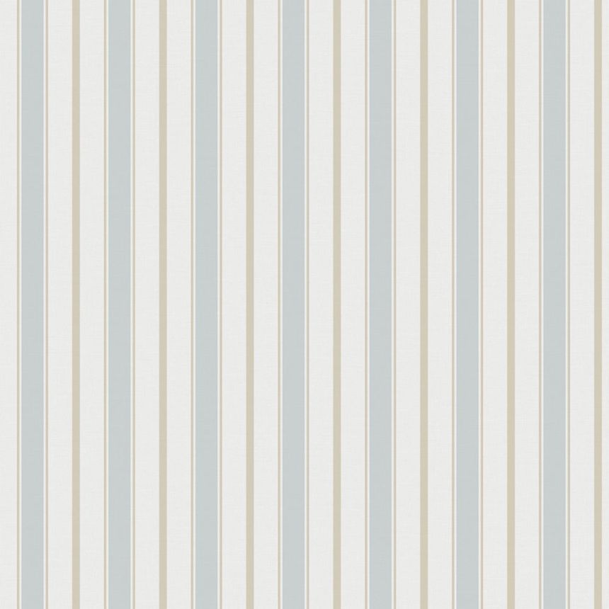 Vliesová tapeta na zeď, modro-béžová, pruhy,  9816-5, Essential Stripes, ICH Wallcoverings