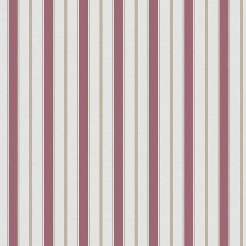 Vliesová tapeta na zeď, červeno-béžová, pruhy,  9816-6, Essential Stripes, ICH Wallcoverings