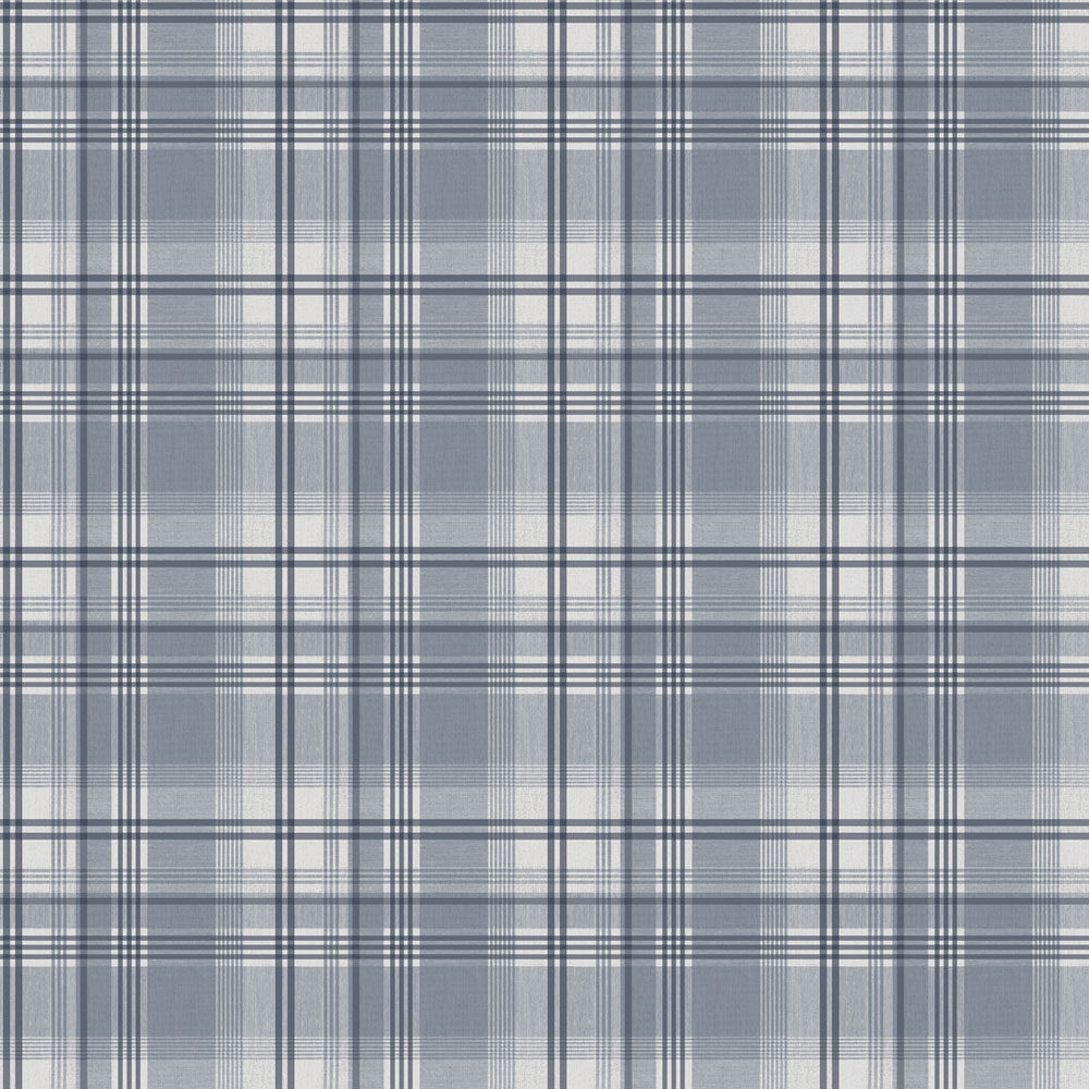 Vliesová tapeta na zeď, modrá, kostka, káro,  9819-1, Essential Stripes, ICH Wallcoverings