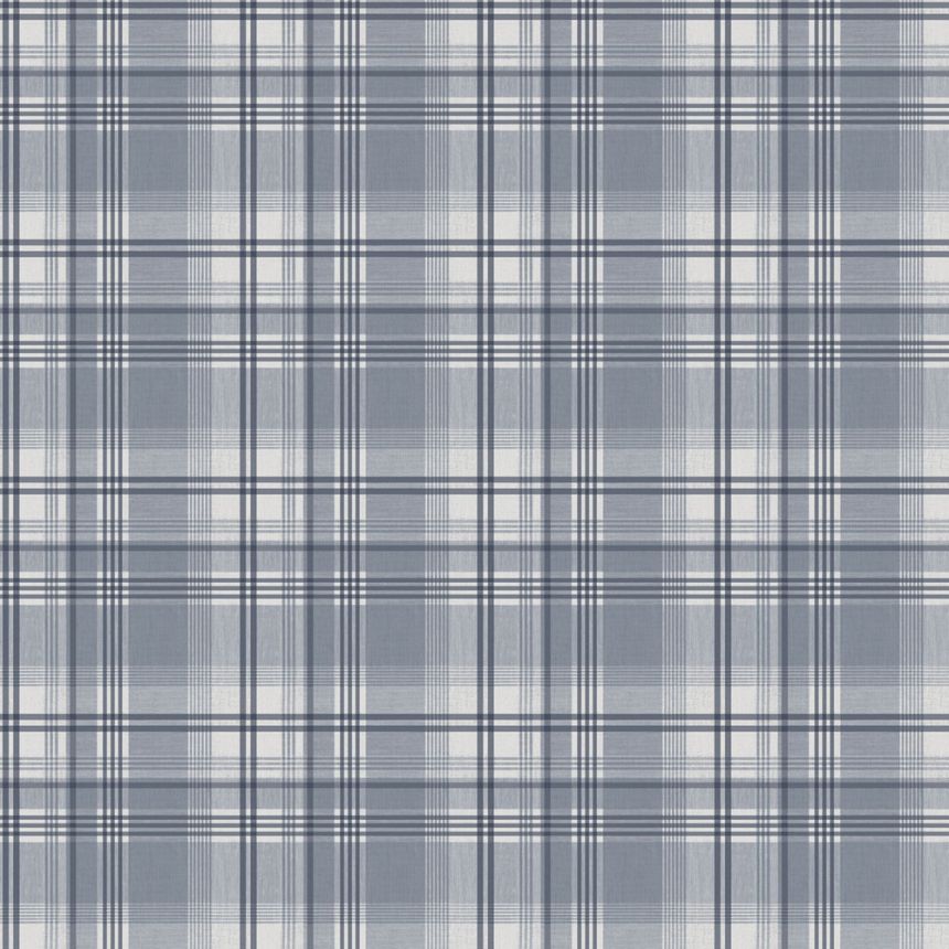 Vliesová tapeta na zeď, modrá, kostka, káro,  9819-1, Essential Stripes, ICH Wallcoverings