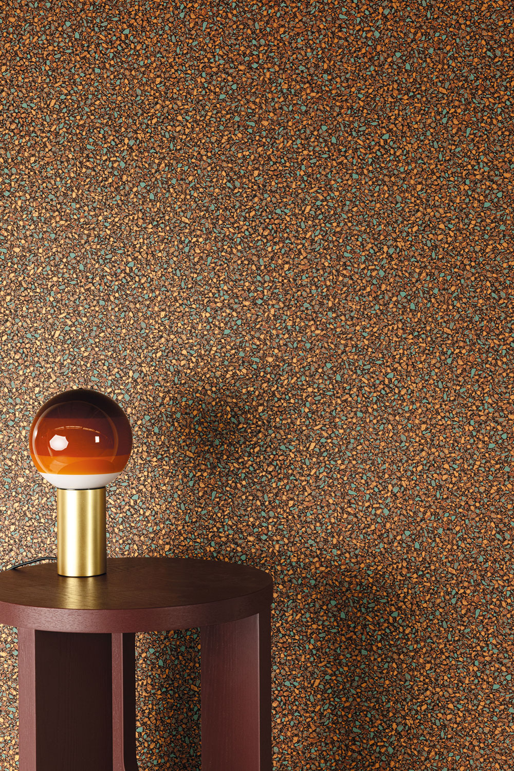 Vliesová tapeta na zeď, hnědo-zlatá, kámen, teraso, ROC005, Rock, The Colour Book II, Masureel