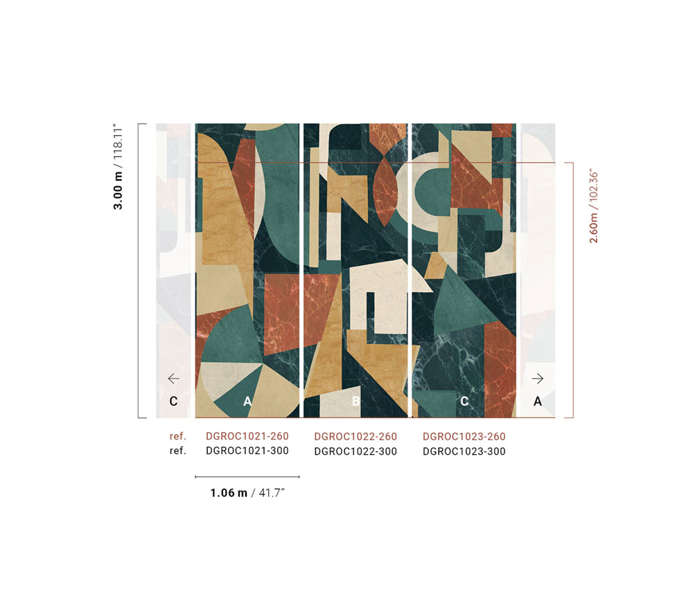 Grafická vliesová obrazová tapeta na zeď, zeleno-hnědá, DGROC1021-260, Rock, Masureel