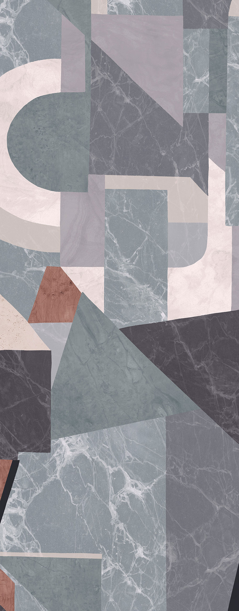 Grafická vliesová obrazová tapeta na zeď, šedo-hnědá, DGROC1033-300, Rock, Masureel