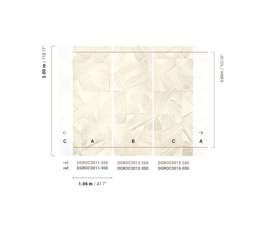 Geometrická vliesová obrazová tapeta na zeď, DGROC3013-260, Rock, Masureel