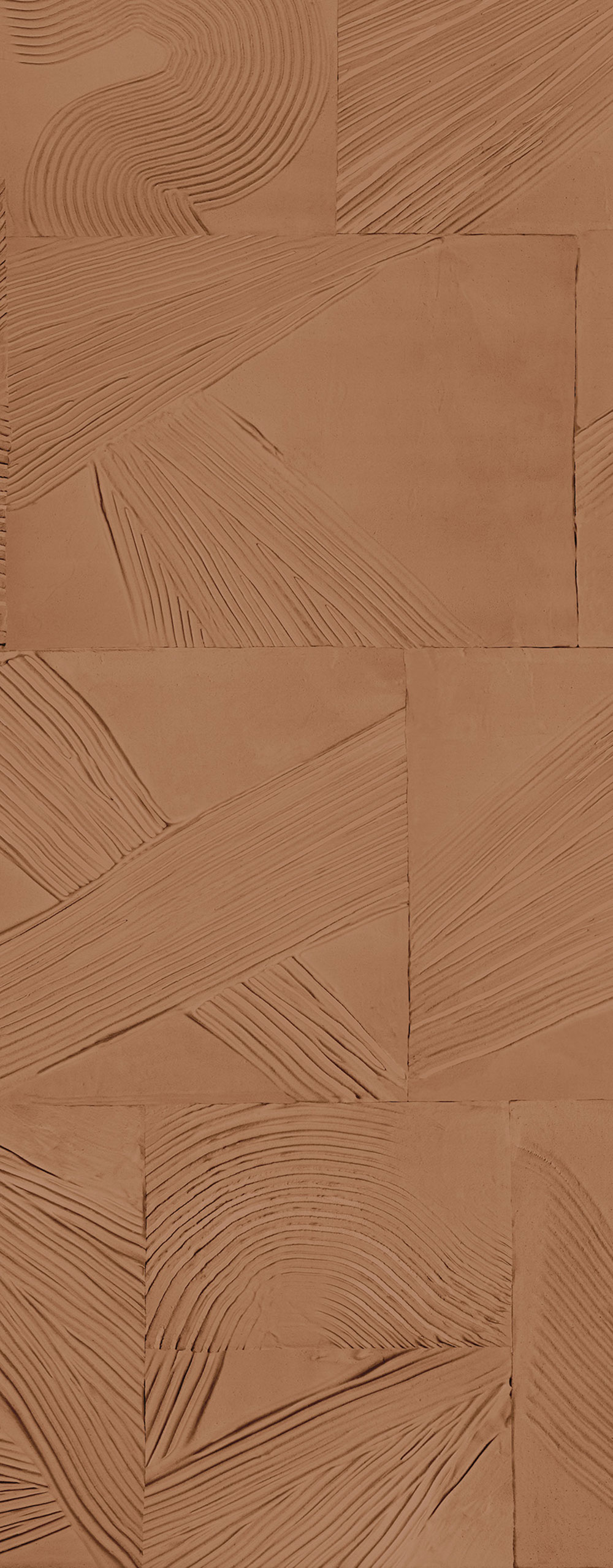 Geometrická vliesová obrazová tapeta na zeď, hnědá, DGROC3021-300, Rock, Masureel