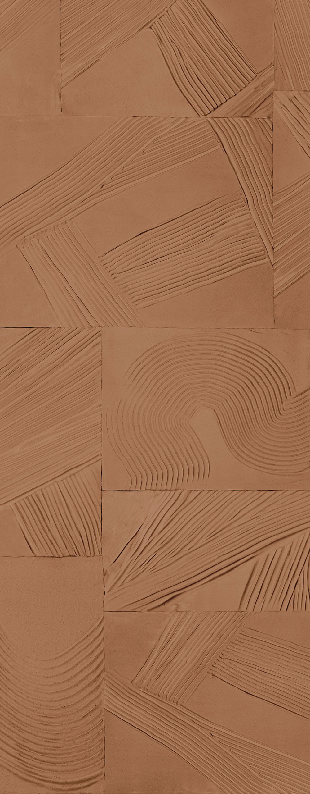 Geometrická vliesová obrazová tapeta na zeď, hnědá, DGROC3022-300, Rock, Masureel