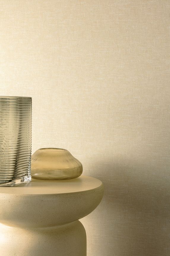 Vliesová tapeta na zeď, béžová, imitace látky, JOY310, Amani, Joy, Rhapsody, The Colour Book II, Traces, Masureel