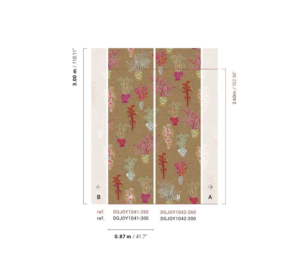 Vliesová obrazová tapeta na zeď, hnědá, květiny, DGJOY1042-260, Joy, Masureel