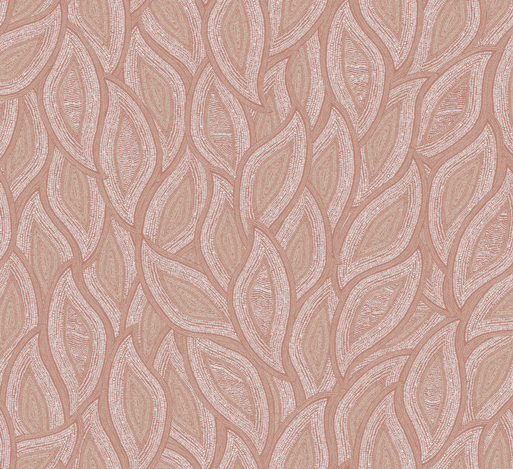 Vliesová tapeta na zeď, listy, růžová, TER404, Terra, Masureel