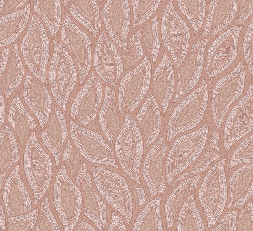 Vliesová tapeta na zeď, listy, růžová, TER404, Terra, Masureel