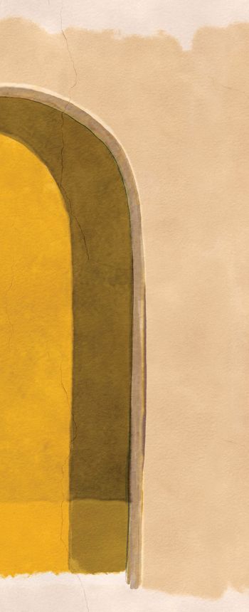 3D Vliesová fototapeta na zeď, podloubí, žlutá, DGALC1042-260, Terra, Masureel