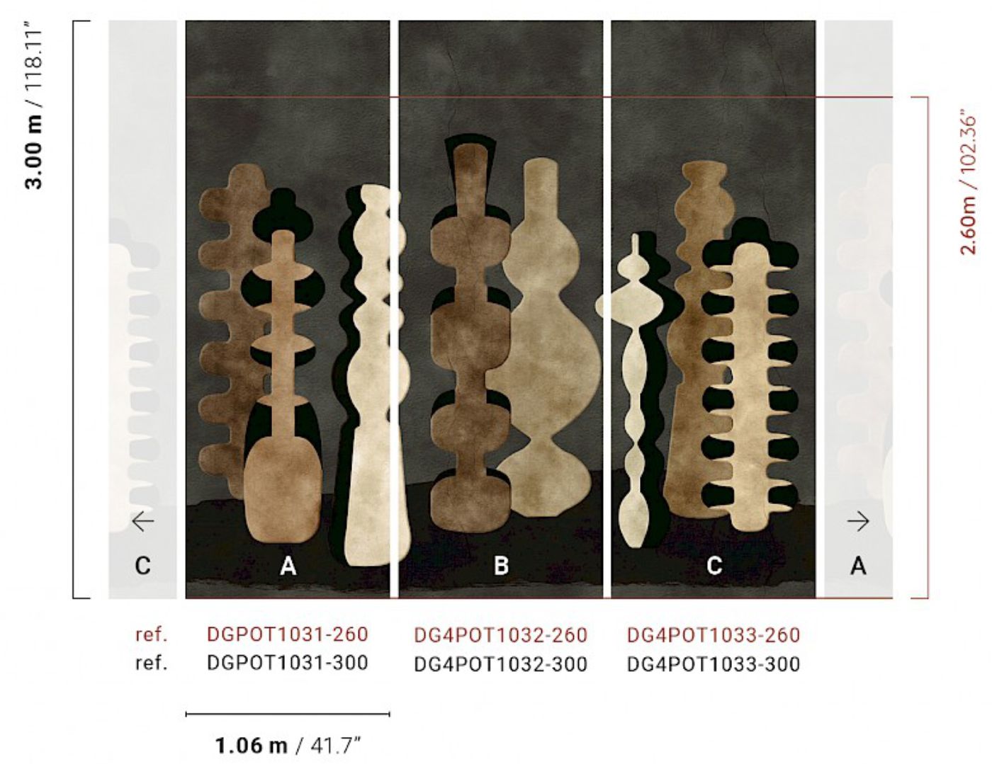 Vliesová fototapeta na zeď, vázy, hnědá, DGPOT1031-260, Terra, Masureel