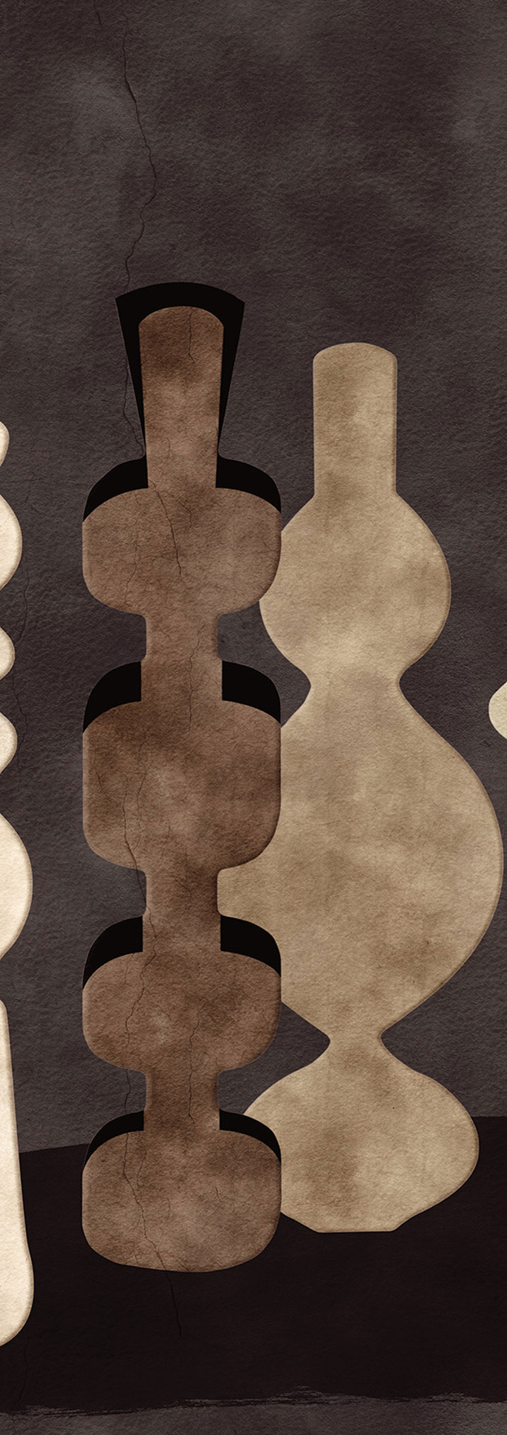 Vliesová fototapeta na zeď, vázy, hnědá, DGPOT1032-300, Terra, Masureel