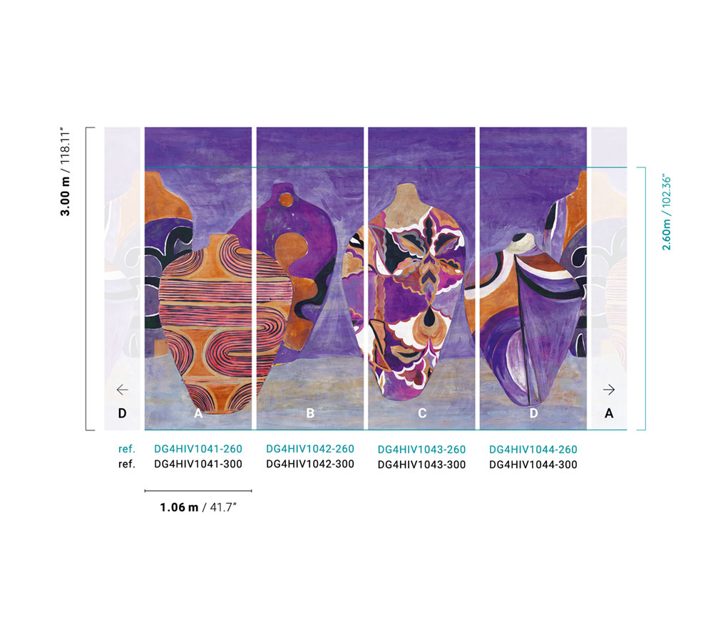 Vliesová fototapeta s vázami, DG4HIV1043-300, Terra, Wall Designs IV, Khroma by Masureel