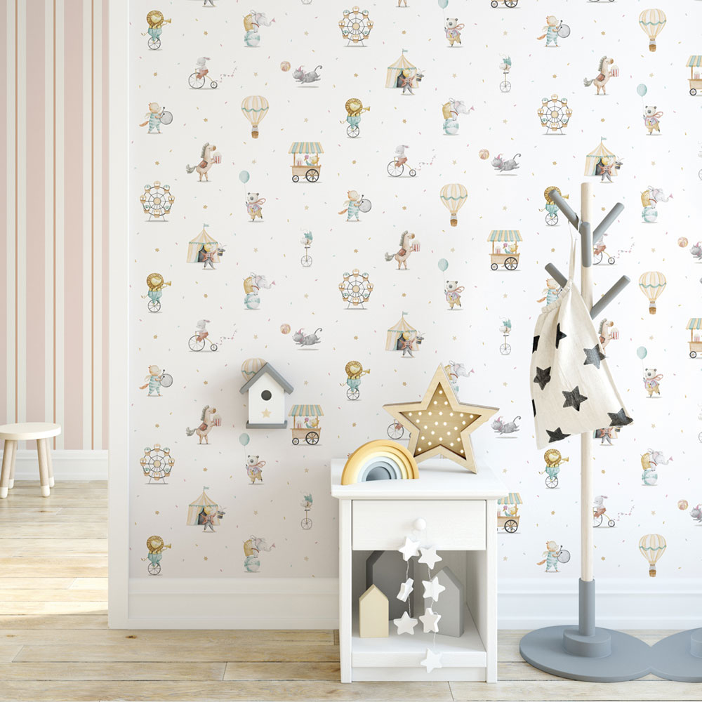Dětská vliesová tapeta se zvířátky, 971-3, Mika,  ICH Wallcoverings