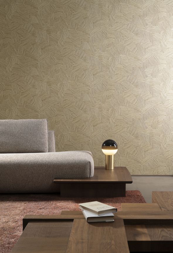 Luxusní vliesová tapeta na zeď, šedá, imitace ratanu, 81512, Lanai, Textura Ignis, Arte