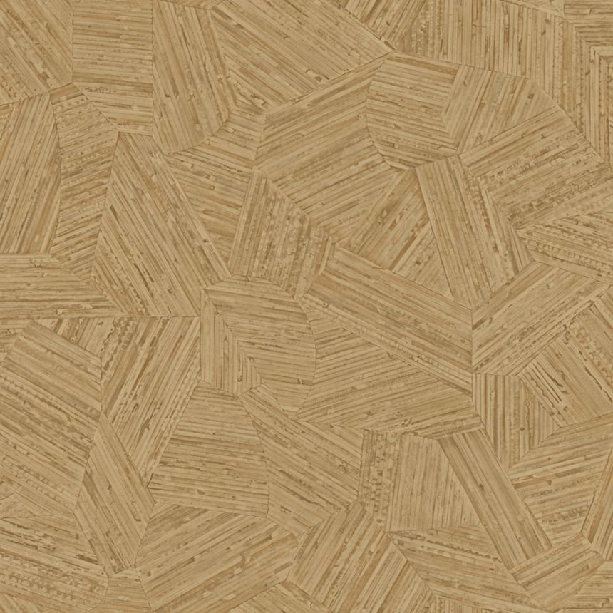 Luxusní vliesová tapeta na zeď, hnědá, imitace ratanu, 81516, Lanai, Arte