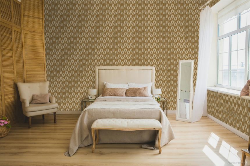 Vliesová tapeta na zeď, hnědo-béžová,  imitace látky, 340241, Solange, Eijffinger