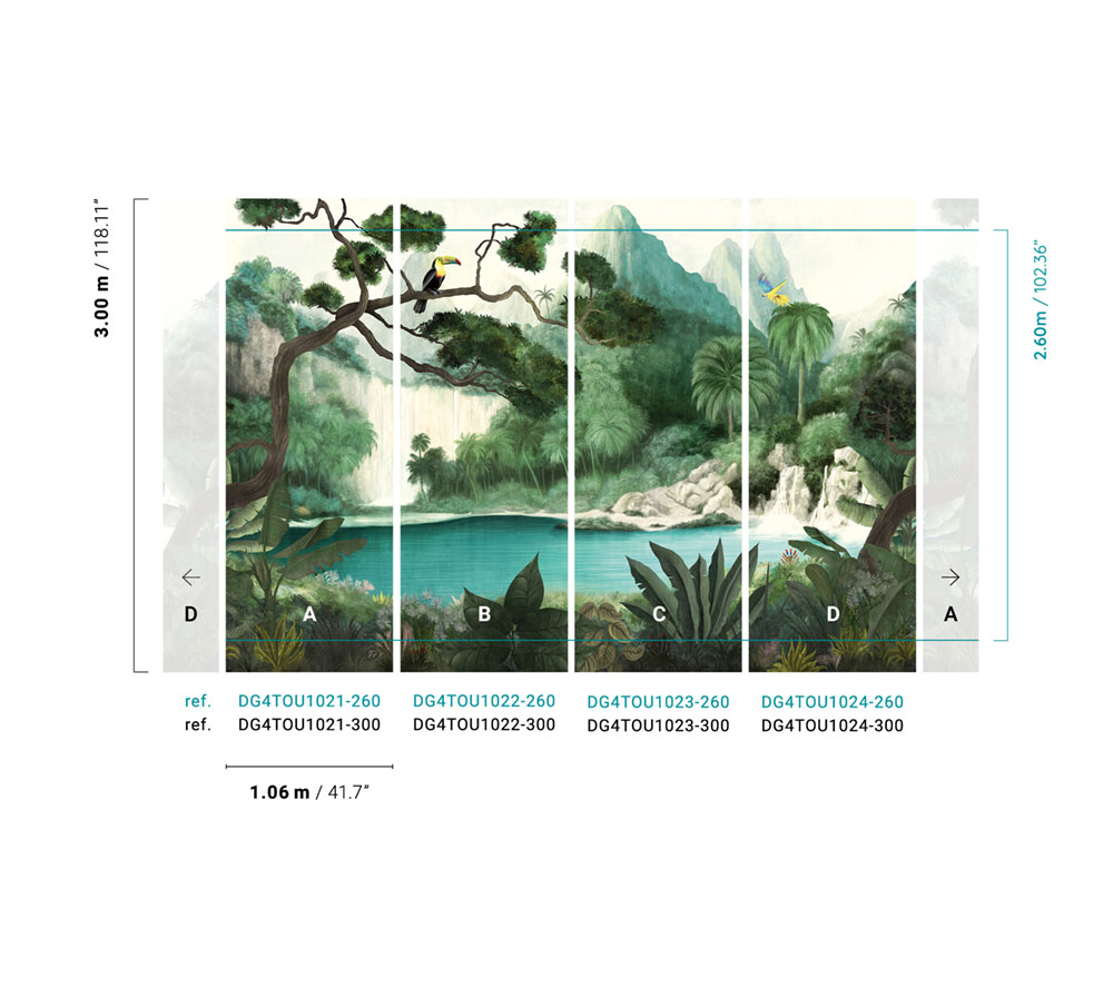 Vliesová fototapeta  na zeď, příroda, krajina, DG4TOU1021-260, Wall Designs IV, Khroma by Masureel