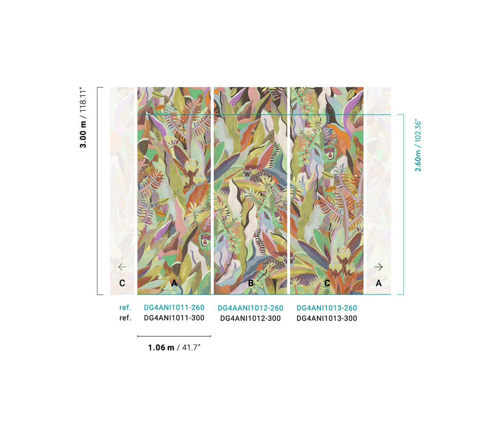 Vliesová  fototapeta na zeď, Džungle, DG4ANI1013-300, Wall Designs IV, Khroma by Masureel