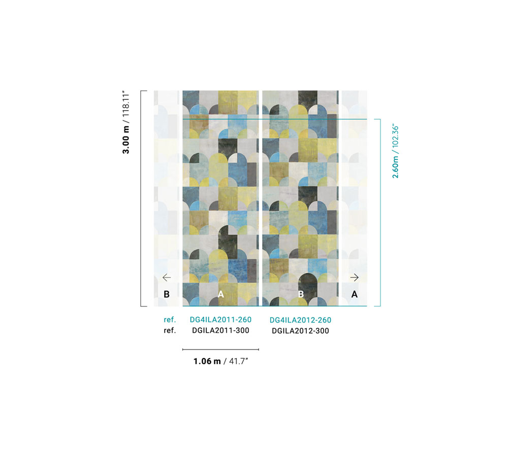 Vliesová geometrická fototapeta na zeď, DG4ILA2012-260, Wall Designs IV, Khroma by Masureel