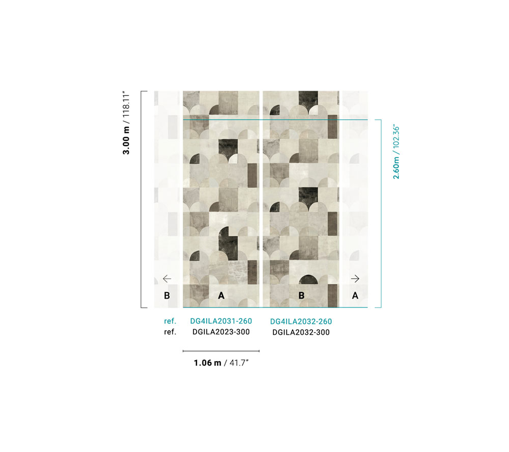 Vliesová geometrická fototapeta na zeď, DG4ILA2031-260, Wall Designs IV, Khroma by Masureel