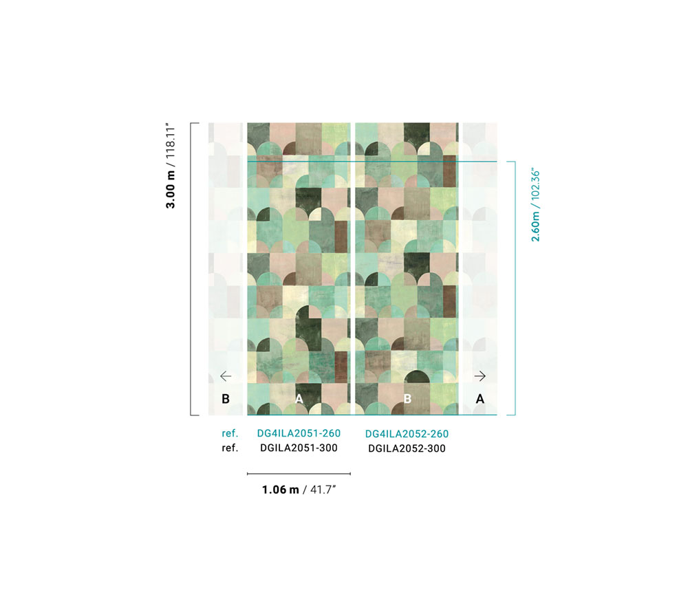 Vliesová geometrická fototapeta na zeď, DG4ILA2051-260, Wall Designs IV, Khroma by Masureel