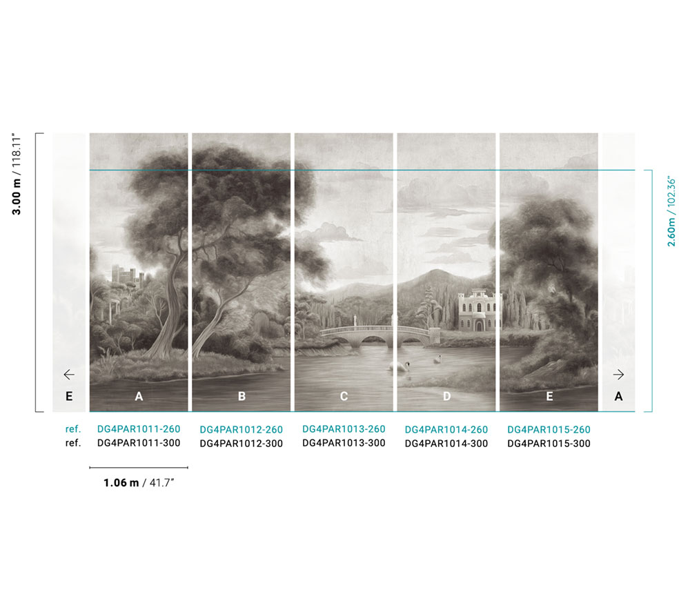 Vliesová fototapeta na zeď, krajina, DG4PAR1012-300,  Wall Designs IV, Khroma by Masureel