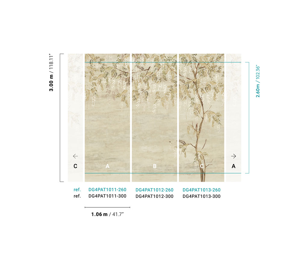 Vliesová fototapeta na zeď, Rozkvetlá Vistárie, DG4PAT1013-300, Wall Designs IV, Khroma by Masureel