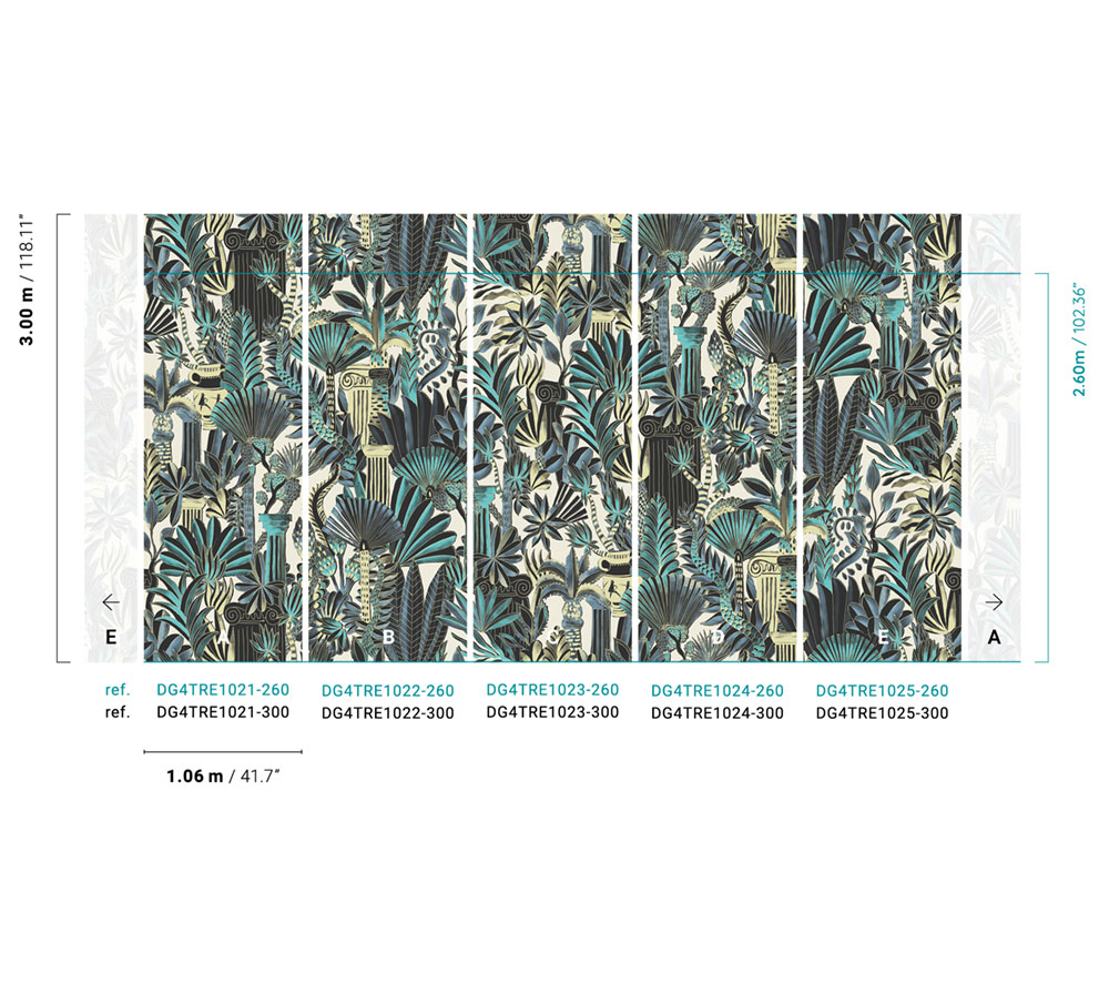 Vliesová  fototapeta na zeď, DG4TRE1025-260, Wall Designs IV, Khroma by Masureel