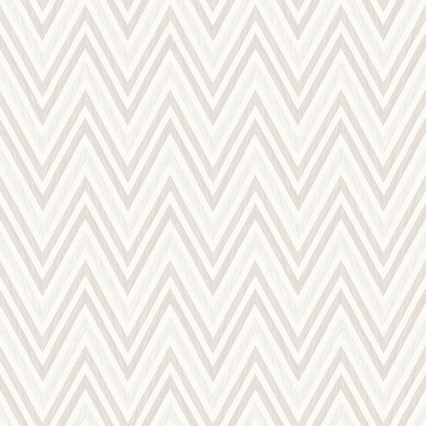 Geometrická vliesová tapeta na zeď, bílo-šedá, cik cak vzor, 1509-1, Vera, AdaWall