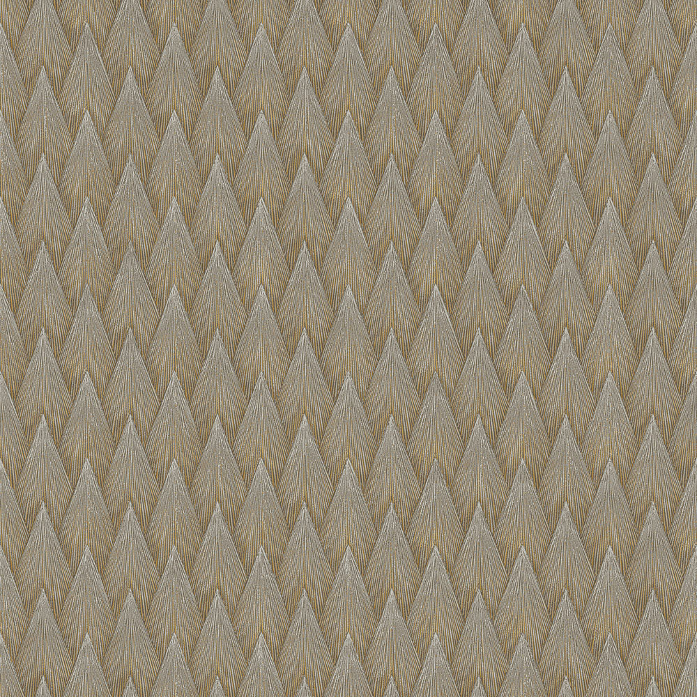 Geometrická vliesová tapeta na zeď, hnědo-zlatá, 23202-5, Omega, AdaWall