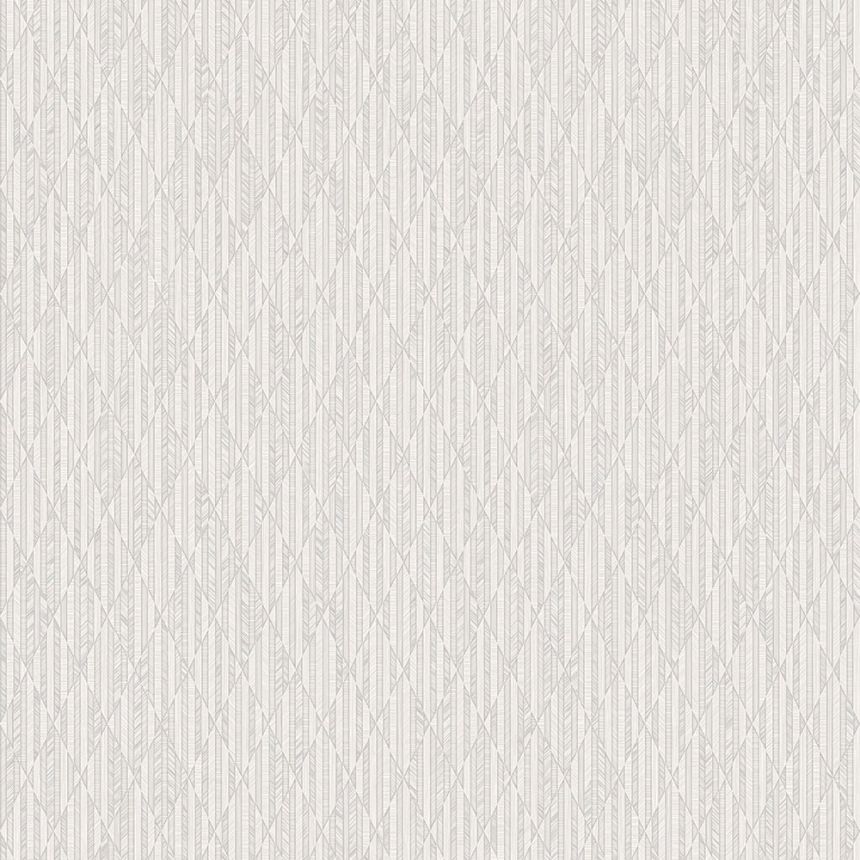Geometrická vliesová tapeta na zeď, krémová, imitace látky, 23205-1, Omega, AdaWall