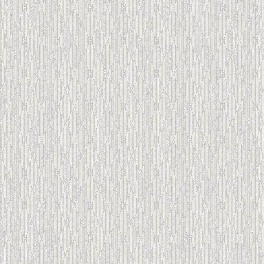 Geometrická vliesová tapeta na zeď, šedo-béžová, imitace látky, 23205-2, Omega, AdaWall