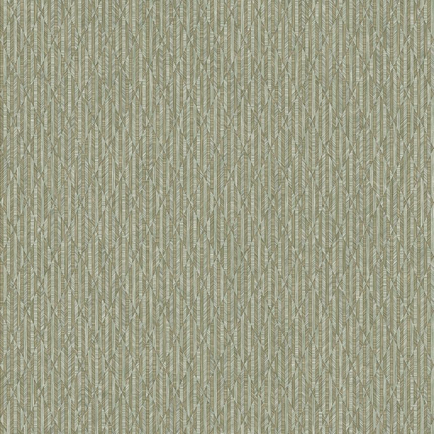 Geometrická vliesová tapeta na zeď, zelená, imitace látky, 23205-4, Omega, AdaWall
